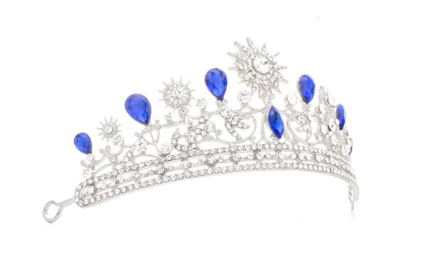 istock silver tiara with diamonds and sapphires on black 1191194248
