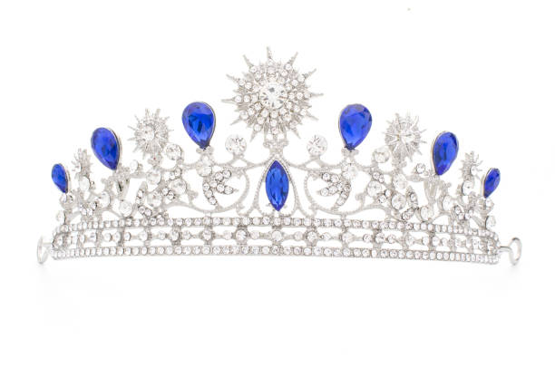 istock silver tiara with diamonds and sapphires on black 1191194298