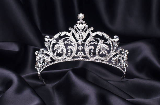 istock silver tiara with diamonds on black silk 1191194309