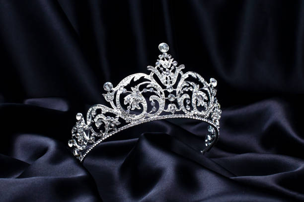 istock silver tiara with diamonds on black silk 1191194350