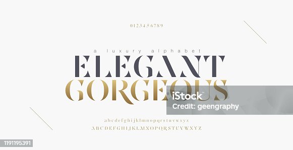istock Elegant alphabet letters font and number. Classic Copper Lettering Minimal Fashion Designs. Typography fonts regular uppercase and lowercase. vector illustration 1191195391