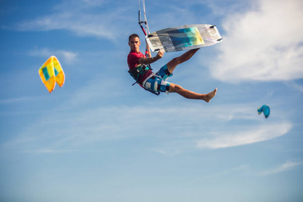 istock Kite surfer in action 1191198420