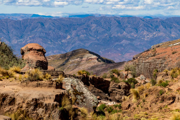 Rock and mountains at Ciudad de Itas  park at Torotoro in Bolivia.