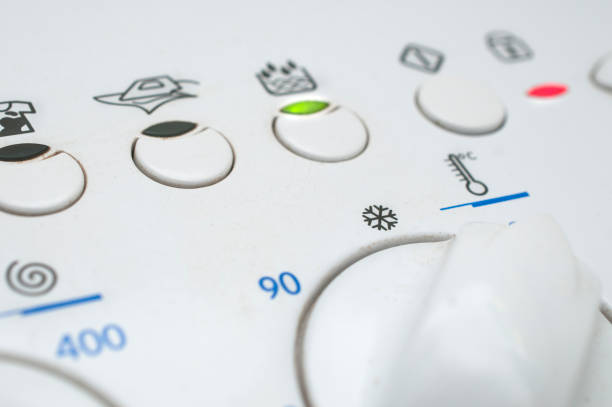 istock Cold wash program selector on a washing machine, shallow depth of field 1191198524