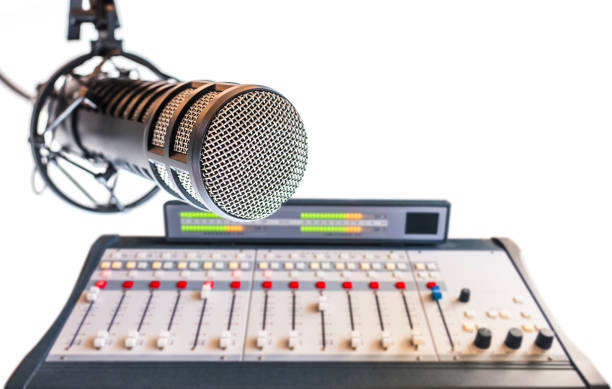 istock Professional microphone and audio mixer 1191199751