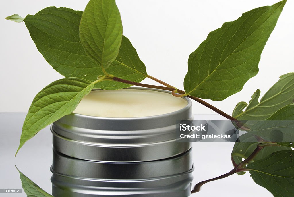 Salve container  Herbal Medicine Stock Photo