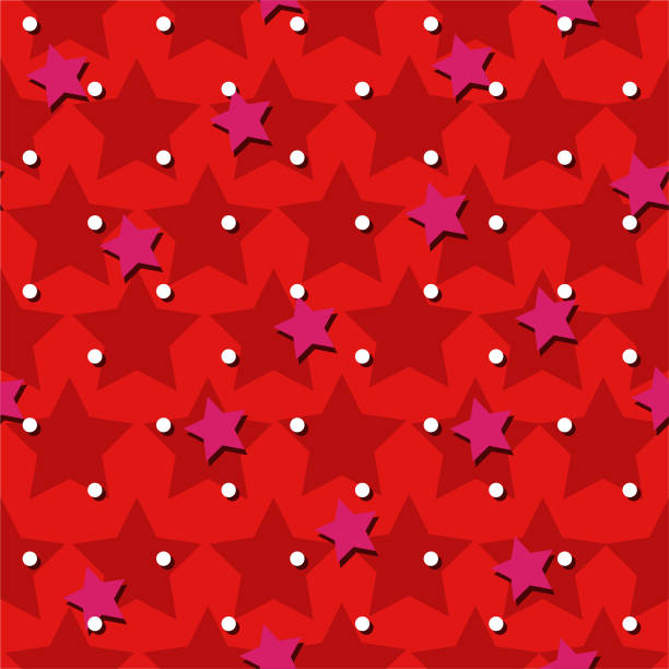 Trendy layer of stars colorful mixed with white polka dots seamless pattern in vector EPS10 ,Design for fashion fabric, web,wallpaper,wrapping and all prints Trendy layer of stars colorful mixed with white polka dots seamless pattern in vector EPS10 ,Design for fashion fabric, web,wallpaper,wrapping and all prints on red background 2933 stock illustrations