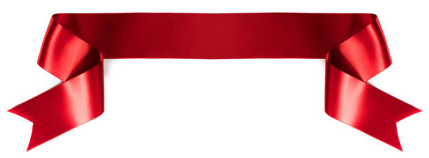 istock Satin ribbon banner on white 1191205326