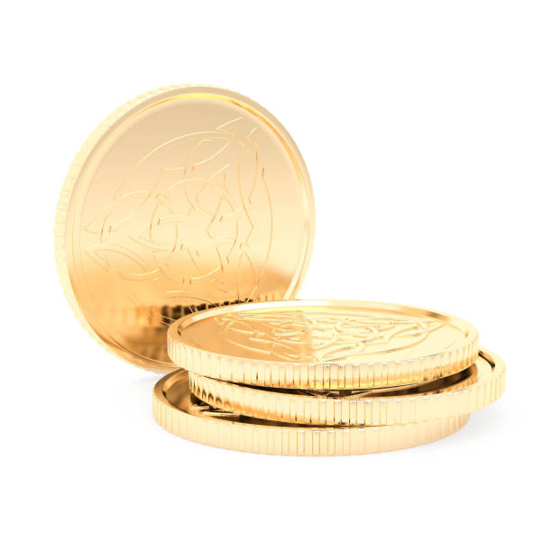 istock Golden coin with decorative ornament 1191207145