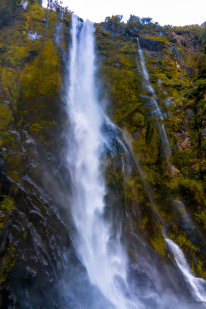 istock Close-Look Waterfall in Milford Sound 1191208171