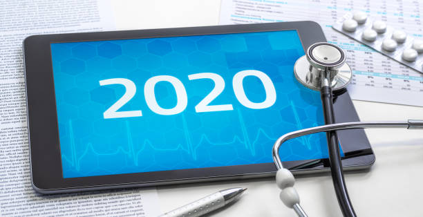 istock A tablet with the number 2020 on the display 1191208656