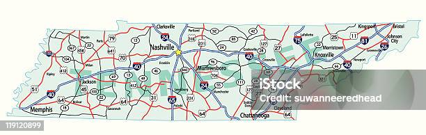 テネシー州間道路地図 - テネシー州のベクターアート素材や画像を多数ご用意 - テネシー州, 地図, テネシー州 ノックスビル