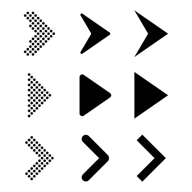 ilustrações de stock, clip art, desenhos animados e ícones de arrows big black set icons. arrow icon. arrow vector collection isolated on white background. vector illustration. - serhii