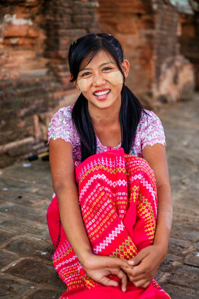 istock Young Burmese girl resting in Bagan, Myanmar 1191213612