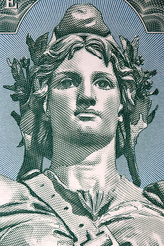Estatua de la República - Marianne tiene un retrato photo