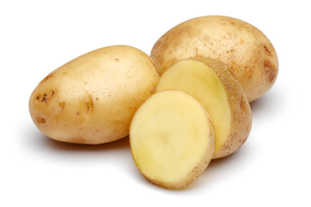 istock Fresh raw potatoes with slices isolated 1191220270