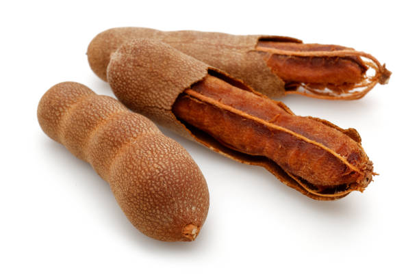 Fresh tamarind fruit isolated on white background