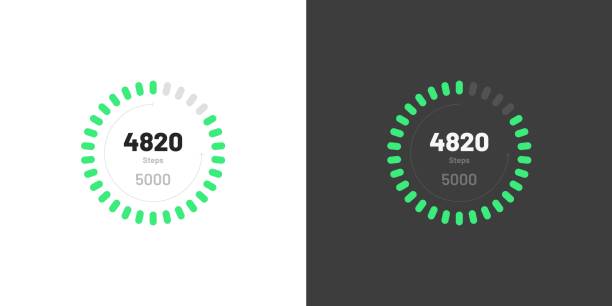 illustrazioni stock, clip art, cartoni animati e icone di tendenza di manopola di controllo utilizzata per la regolazione. interfaccia utente dashboard e kit ux. progettazione del centro di controllo. indicatore. controllo della temperatura. - impurities