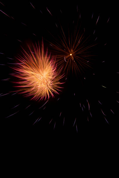 istock Colorful fireworks on the black sky background 1191232678