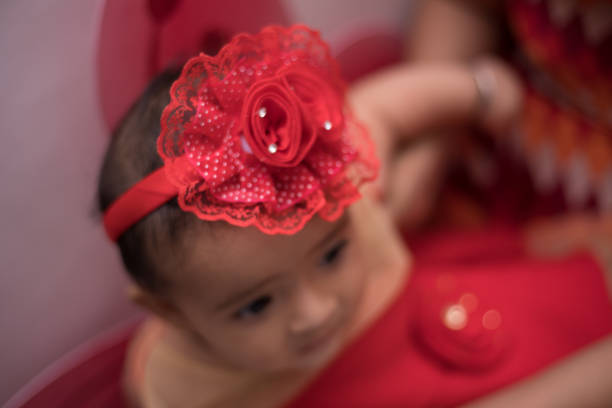 Adorable baby dressed as an angel