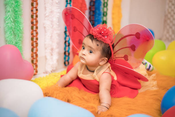 istock Adorable baby dressed as an angel 1191235201