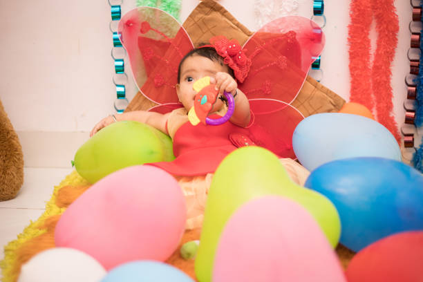 istock Adorable baby dressed as an angel 1191235464