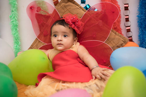 istock Adorable baby dressed as an angel 1191235501