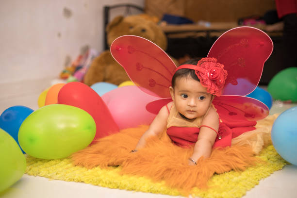 istock Adorable baby dressed as an angel 1191235639