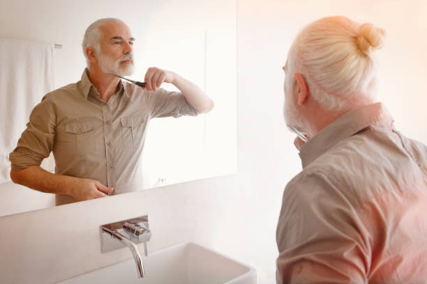 istock Adult handsome man in the bathroom 1191236391