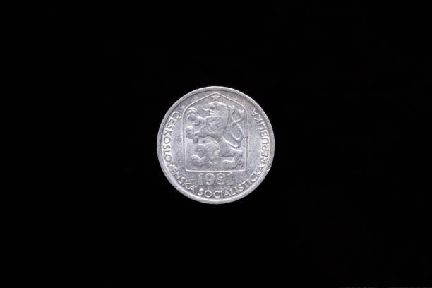 istock Old Czechoslovak 10 halier coin from 1981, obverse 1191236595