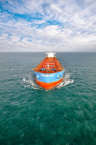 istock aerial view of a cargo ship 1191238830