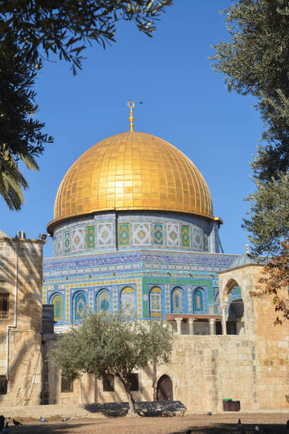 kopuła meczetu skalnego w jerozolimie. - jerusalem old town dome of the rock city zdjęcia i obrazy z banku zdjęć