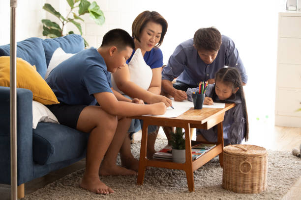 istock Happy family at home. 1191241928