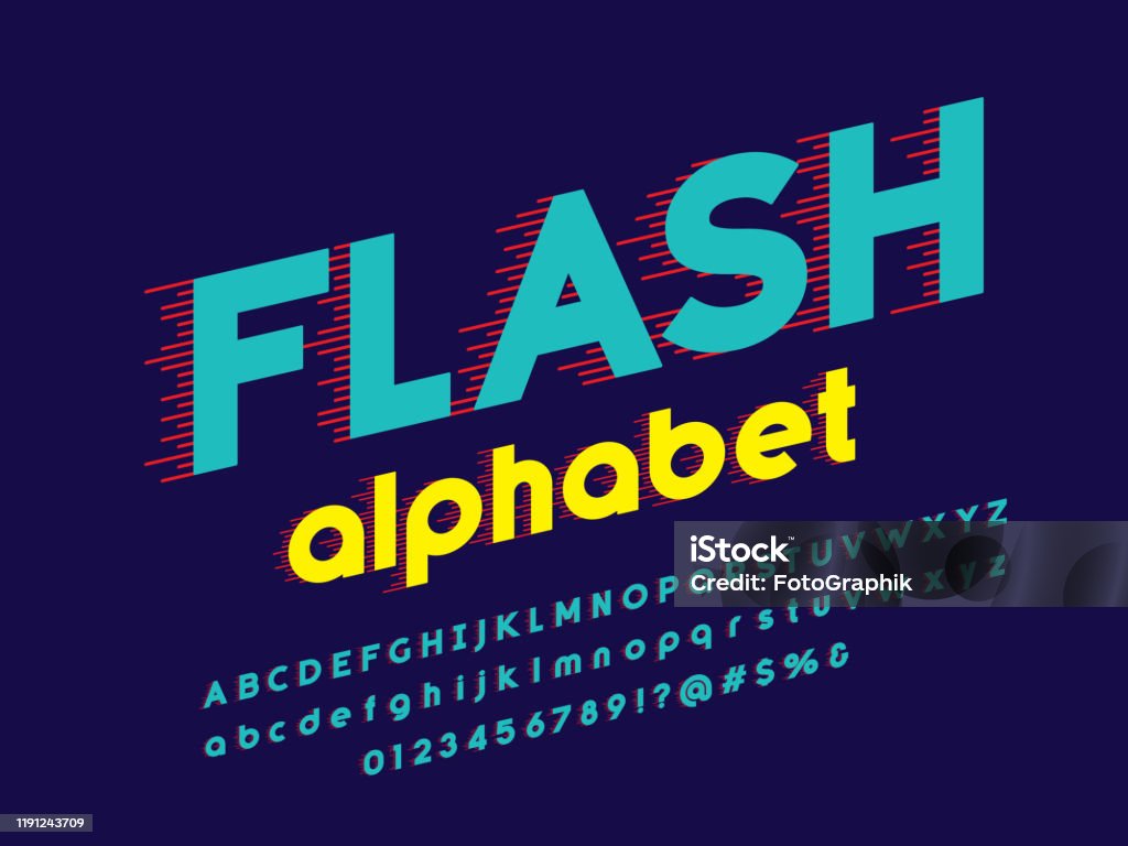 Speed Read Font Example Speed Font Stock Illustration - Download Image Now - Alphabet, Art ...