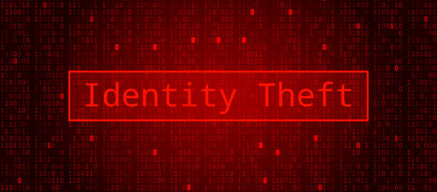 abstrakcyjne czerwone tło z binarnymi numerami kodowymi. naruszenie danych, złośliwe oprogramowanie, cyberatak, hacked - identity theft stock illustrations