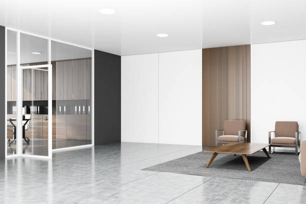 istock White and wooden office lounge area 1191250677