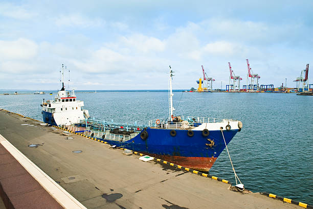 istock Sea port view in Odessa 119125068