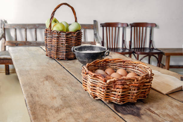 istock Beaten eggs and apples for making homemade marshmallows, marshmallows and meringue in a copper large bowl on a wooden old table. Close up 1191258761