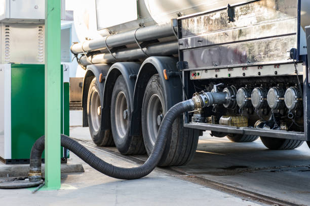 istock Tank truck for dangerous goods 1191260332