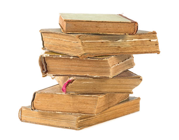 istock Stack of old books isolated on white background 1191263685