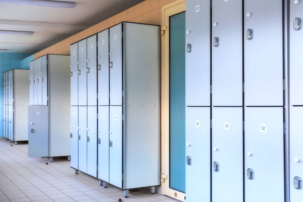 istock Modern interior of a locker changing room 1191271891