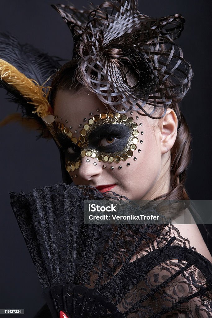 Donna mascherato - Foto stock royalty-free di Adulto