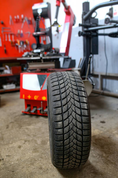 istock Winter tire change time. safe drivingwinter tire teeth 1191272381
