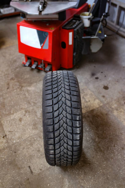 istock Winter tire change time. safe drivingwinter tire teeth 1191272496