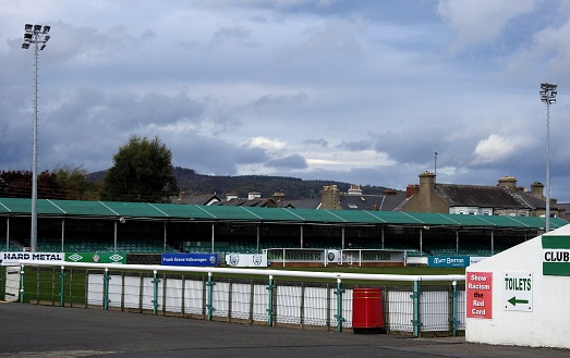 23rd October 2019, Bray, County Wicklow, Ireland. Carlisle Grounds, the football grounds of Bray Wanderers Football Club in Bray town.
