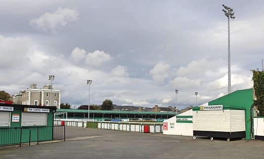 23rd October 2019, Bray, County Wicklow, Ireland. Carlisle Grounds, the football grounds of Bray Wanderers Football Club in Bray town.