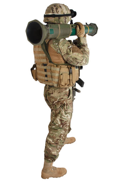 istock US ARMY soldier with recoilless rocket launcher isolated on white 1191277392