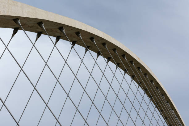Zaragoza, Spain/Europe; 24/11/2019: Third Millenium Bridge in Zaragoza, Spain