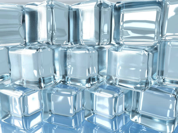 istock 3d illustration of ice cube surface with window and light reflexion background 1191280622