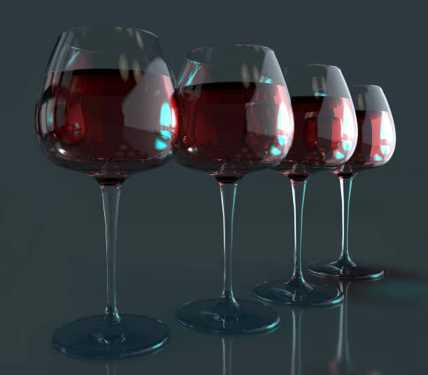 istock 3d illustration vine glasses background texture with window and light reflexion 1191280662